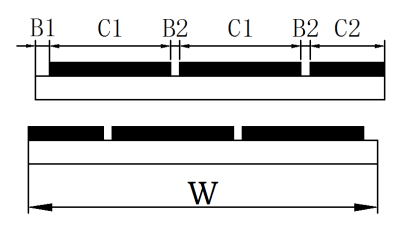 Multi-margin OPP film with one side Zn-Al metallized